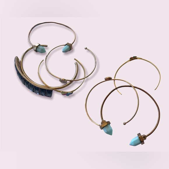 Gold Bracelets Vintage Cuffs Jewelry Lot - Picture 6 of 10